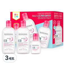 바이오더마 센시비오 H2O 클렌징 워터 세트 3종, 3세트
