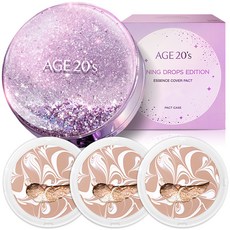 에이지투웨니스 샤이닝 드롭 에디션 뉴오리지널 에센스 커버 팩트 케이스 + 리필 12.5g x 3p 21호(화이트라떼) 1세트 상품 이미지