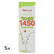 예꼬맘 아동용 고고 불소 1450 어린이 치약, 5개, 60g