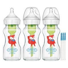 닥터브라운 데코 와이드넥 유리 젖병 270ml x 3p, 혼합색상, 3개