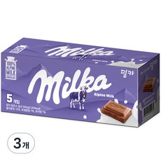 밀카 알프스 밀크 초콜릿 5p, 500g, 3개