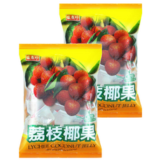 盛香珍 大蒟蒻椰果 荔枝, 1kg, 2袋