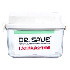 MODCON 摩肯 DR.SAVE 真空保鮮罐，方形抽氣 0.5L，無附手動抽氣棒，白色透明, 500ml, 1個