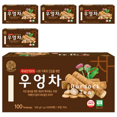 우리차 우엉차, 1g, 100개입, 5개