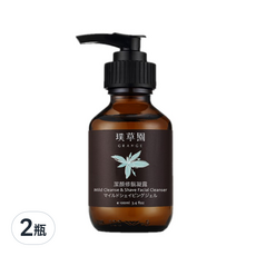 GRANGE 璞草園 潔顏修鬍凝露, 添加植物精油, 全膚質/敏感性肌膚適用, 100ml, 2瓶
