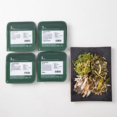 집반찬연구소 도시락반찬 4종 들깨 시래기볶음 80g + 느타리버섯볶음 90g +미역줄기볶음 60g + 꽈리멸치볶음 40g, 1세트