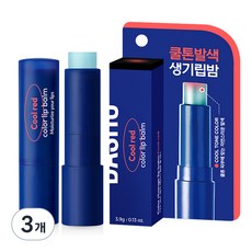 다슈 맨즈 컬러 체인지 립밤 4g, 3개, 쿨 레드