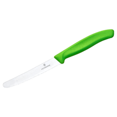 VICTORINOX 瑞士維氏 多功能經典蕃茄刀, 刀刃鋼材x55crmo14 德國鋼, 綠色, 1個