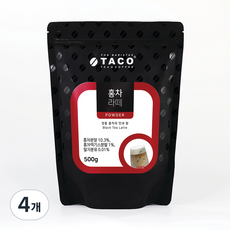 타코 홍차라떼 파우더 파우치, 500g, 1개입, 4개