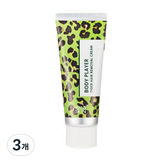 맨즈스킨 남성용 바디플레이어 타이거 다리털 셀프왁싱 제모크림, 3개, 100ml