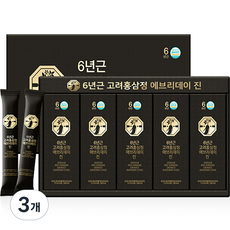자연허브 6년근 고려홍삼정 에브리데이 진 홍삼스틱 30p + 쇼핑백, 3개, 450g