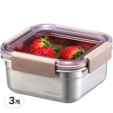 락앤락 스텐 모듈러 밀폐용기, 3개, 700ml 3개, 단품