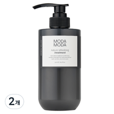 모다모다 네이처 리프레싱 무실리콘 헤어트리트먼트 코튼 파우더향, 500ml, 2개