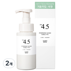 해피바스 PH4.5 약산성 쑥 버블 여성 청결제, 250g, 2개 - 저자극보송보송청결제