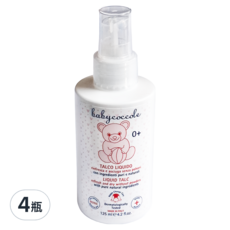 Babycoccole 寶貝可可麗 寶寶液態爽身粉125ml, 四瓶組, 嬰兒舒緩保濕, 125ml, 4瓶