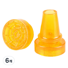 Dr. Felice J 拐杖補充裝橡膠帽包裝 22 mm, C黃色, 6個