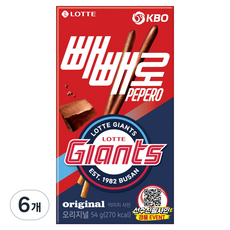 빼빼로 KBO 초코 롯데 자이언츠, 54g, 6개