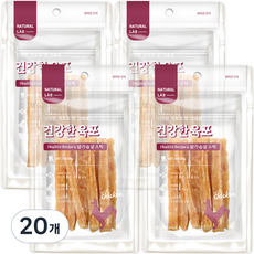 네츄럴랩 강아지 건강한 육포 간식 스틱, 닭가슴살, 80g, 20개