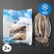 신선해어 오징어 원물 (냉동), 2kg, 2팩