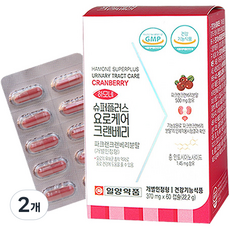 하모네 일양약품 슈퍼플러스 요로케어 크랜베리 22.2g, 60정, 2개