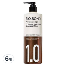 엘라스틴 실크테라피 바이오본드 리치 샴푸 화이트 플로럴 머스크, 450ml, 6개