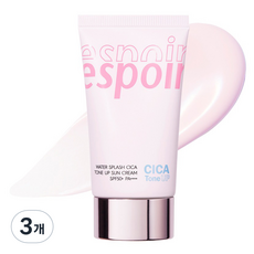 에스쁘아 워터 스플래쉬 시카 톤업 선크림 SPF50+ PA++++, 60ml, 3개