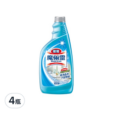 Kao 花王 Magiclean 魔術靈 玻璃清潔劑 更替瓶, 去污光亮配方 極淨晶亮 不留擦痕, 500ml, 4瓶