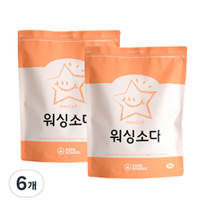 소다스쿨 워싱소다 분말세제, 3kg, 6개