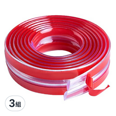米諾諾 不留痕W型透明防撞條 小(50cm) 3組入, 透明邊角防護, 寶寶安全防撞條, 小(50cm), 3組