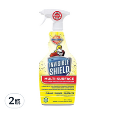 INVISIBLE SHIELD 奈米撥水亮光清潔劑, 多用途抗菌除臭型，劃時代撥水+清潔二合一, 740ml, 2瓶
