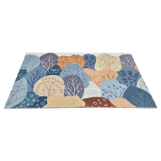 玄關絲圈地墊, 藍色仲夏, 60*90公分, 60 x 90cm, 1個