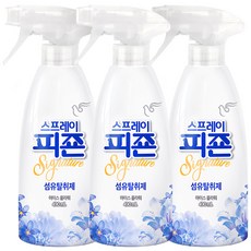 스프레이 피죤 섬유탈취제 강력탈취 시그니처, 490ml, 3개, 아이스 플라워향