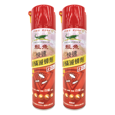 鱷魚 快速殺螨滅蟑劑, 600ml, 2瓶