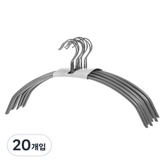 코멧 홈 논슬립 라운드 옷걸이, 그레이, 20개 그레이, 20개입