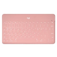 로지텍코리아 KEYS TO GO 애플 호환 블루투스 키보드, 일반형, Keys-To-Go, 파우더 핑크