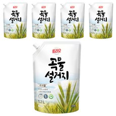 Trio 穀物餐具洗滌劑 韓式小麥餐具洗滌劑, 穀物, 1.2L, 5個