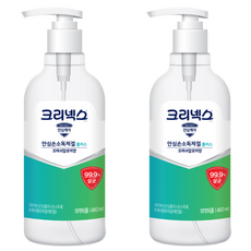 크리넥스 안심손소독제겔플러스 프레쉬알로에향, 480ml, 2개