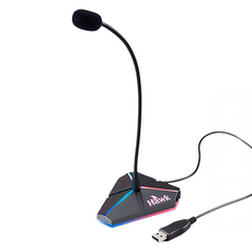 Hawk 浩客 USB RGB發光電競麥克風 MIC330 全指向 蛇管造型, 1個