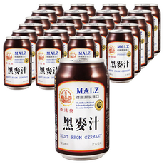 崇德發 天然黑麥汁, 德國原裝進口, 330ml, 24罐