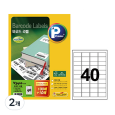 Printec Anilabel條碼標籤 V3410-110 110入, 40格, 2個