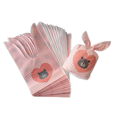 Modian Goodie Bag團體包裝包袱型禮物袋 13.5*22cm, 心熊, 50個