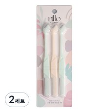 닐로 1/2 미니 + 대왕 양면 눈썹칼 3p, 2세트, 혼합색상
