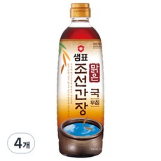 샘표 맑은 조선 간장, 930ml, 4개