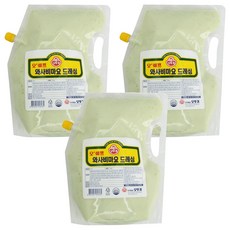 OTTOGI 不倒翁 O'Chef 芥末美乃滋, 2kg, 3包