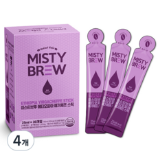 미스티브루 에티오피아 예가체프 액상 스틱 더치커피, 25ml, 30개입, 4개