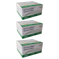 성심 인슐린 주사기 8mm 31g 1ml 100p, 3개