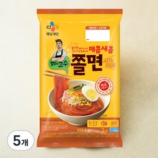 CJ제일제당 밀당의고수 쫄면 2인분, 454.4g, 5개