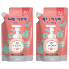 LION 獅王 趣淨 保濕洗手慕斯補充包 蜜桃香, 200ml, 2包