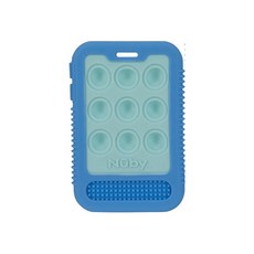 Nuby 按壓咬咬手機固齒器, 水漾藍藍, 1個, Teether only