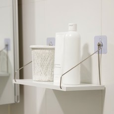 efactory Judy N 室內裝飾木質壁掛式置物架 1層, 白色, 一層